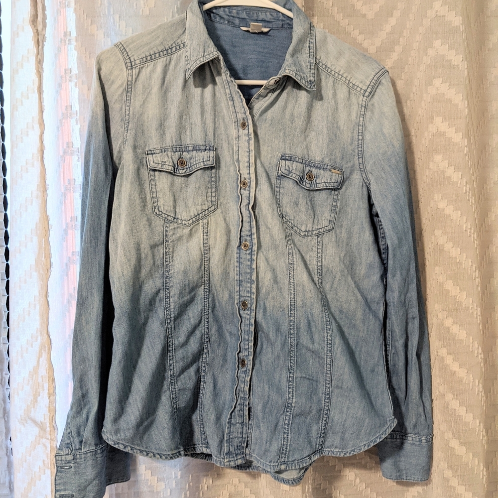 Denim shirt women's, size S, Calvin Klein